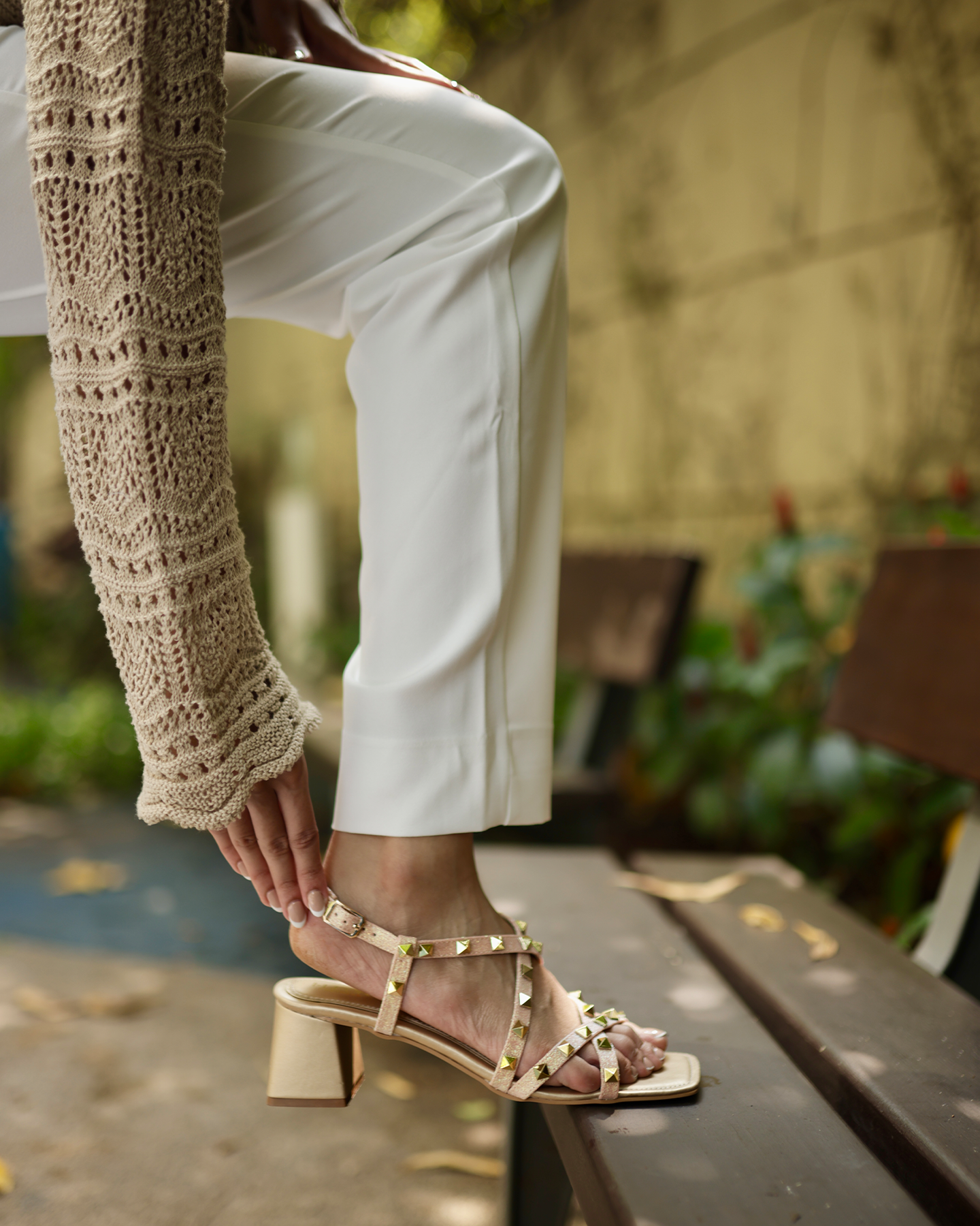 Amara - The Studded Strap Heels